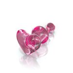 Anal Plugs | Anal Plugs Icicles No. 75 Pink Glass Anal Plug With Heart Shaped Base Anal Plugs Anal Plugs