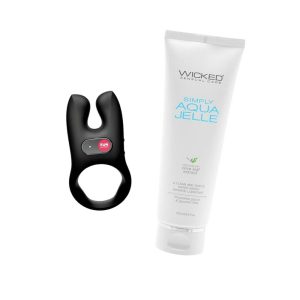 Couples Vibrators | Couples Vibrators Nōs Vibrating Cock Ring Black + Free Aqua Jelle Lube Bundle Couples Vibrators Couples Vibrators