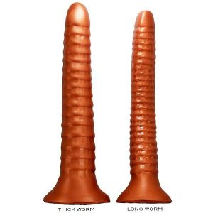 Extra Large | Extra Large Worm – Long Anal Toy In Supersoft Bronze Silicone Dildos Bronze