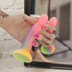 G-Spot Or Prostate | G-Spot Or Prostate Dildolls Stargazer 6″ Bright Silicone Dildo With Microfine Glitter Dildos G-Spot Or Prostate