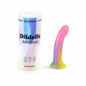 G-Spot Or Prostate | G-Spot Or Prostate Dildolls Stargazer 6″ Bright Silicone Dildo With Microfine Glitter Dildos G-Spot Or Prostate