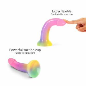 G-Spot Or Prostate | G-Spot Or Prostate Dildolls Stargazer 6″ Bright Silicone Dildo With Microfine Glitter Dildos G-Spot Or Prostate