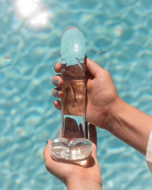 Glass, Wood & Metal | Glass, Wood & Metal Blown Large Realistic Glass Dildo Dildos Glass, Wood & Metal