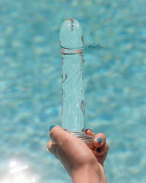 Glass, Wood & Metal | Glass, Wood & Metal Blown Medium Realistic Glass Dildo Dildos Glass, Wood & Metal