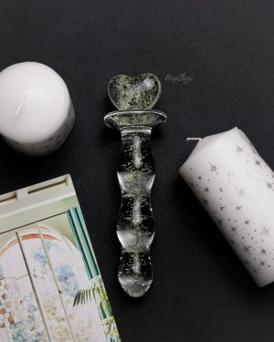 Glass, Wood & Metal | Glass, Wood & Metal Firefly Heart A Glow Glass Dildo By Ns Novelties Dildos Glass, Wood & Metal