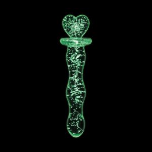 Glass, Wood & Metal | Glass, Wood & Metal Firefly Heart A Glow Glass Dildo By Ns Novelties Dildos Glass, Wood & Metal