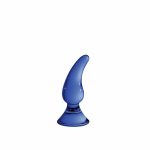 Glass, Wood & Metal | Glass, Wood & Metal Genius Blue Glass Anal Plug Dildos Glass, Wood & Metal