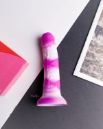 Non-Realistic | Non-Realistic Colours Yum Yum 6 Inch Marbled Silicone Dildo Dildos Blue