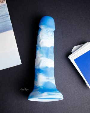 Non-Realistic | Non-Realistic Colours Yum Yum 6 Inch Marbled Silicone Dildo Dildos Blue