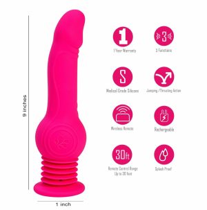 Non-Realistic | Non-Realistic Tegan Jump-Thrusting Suction Cup Dildo With Remote Dildos Non-Realistic