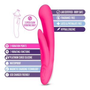 Rabbit / Dual & Triple Stimulation | Rabbit / Dual & Triple Stimulation Hop Cottontail Silicone Rabbit Vibrator Rabbit / Dual & Triple Stimulation Ballet Slipper (Light Pink)