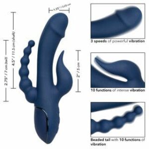 Rabbit / Dual & Triple Stimulation | Rabbit / Dual & Triple Stimulation Iii Triple Orgasm – Fluttering Rabbit Vibrator With Anal Beaded Probe Rabbit / Dual & Triple Stimulation Rabbit / Dual & Triple Stimulation