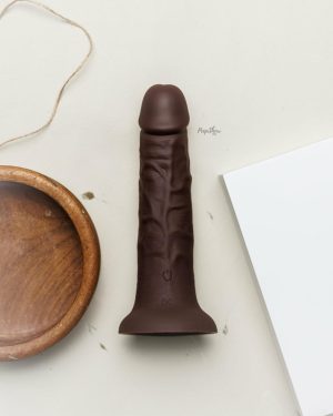 Realistic | Realistic Colours Pleasures Vibrating 7 Inch Suction Cup Dildo Dildos Brown