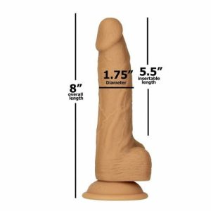 Realistic | Realistic Factory Naked Addiction Dual Density Silicone Dildo Dildos Caramel