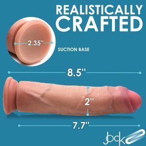 Suction Cup | Suction Cup Jock Uncut 8.5″ Dual-Density Silicone Dildo With Foreskin Dildos Suction Cup