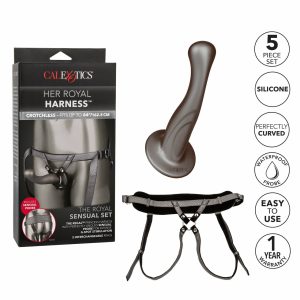 Suction Cup | Suction Cup Royal Sensual Set – Harness With Dual-Density Dildo Dildos Suction Cup