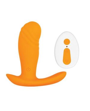 Vibrating Anal | Vibrating Anal Creamsicle Vibrating Plug With Remote Control By Novelties Booty Toys Vibrating Anal