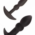 Vibrating Anal | Vibrating Anal Perfect Plug Kit Silicone Butt Plugs Booty Toys Black