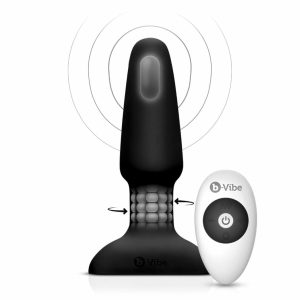 Vibrating Anal | Vibrating Anal Rimming Plug 2 – Waterproof Remote Control Vibrating Anal Toy Booty Toys Black