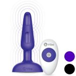 Vibrating Anal | Vibrating Anal Trio Plug Waterproof Remote Control Vibrating Anal Toy Booty Toys Black