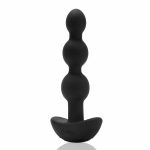 Vibrating Anal | Vibrating Anal Triplet Vibrating Anal Beads Booty Toys Black