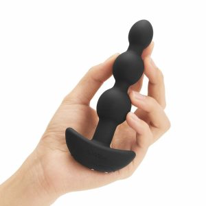 Vibrating Anal | Vibrating Anal Triplet Vibrating Anal Beads Booty Toys Black