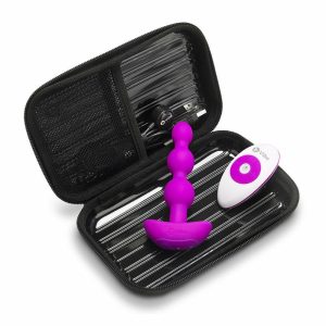 Vibrating Anal | Vibrating Anal Triplet Vibrating Anal Beads Booty Toys Black