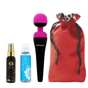 Wands & Attachments | Wands & Attachments Palmpower Rechargeable Bundle With Sugar Sak, H2O Lube & Toy Cleaner Toys Wands & Attachments