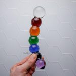 Glass, Wood & Metal | Glass, Wood & Metal Rainbow Bubble Dildo Multicolored Glass Dildo Dildos Glass, Wood & Metal