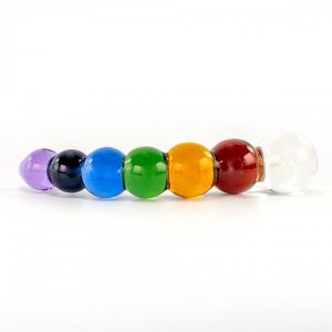 Glass, Wood & Metal | Glass, Wood & Metal Rainbow Bubble Dildo Multicolored Glass Dildo Dildos Glass, Wood & Metal